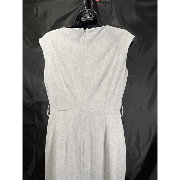 Calvin Klein  Light Gray V Neck Sleeveless Career Dress Sz 6 Petites NWT - Picture 8 of 14